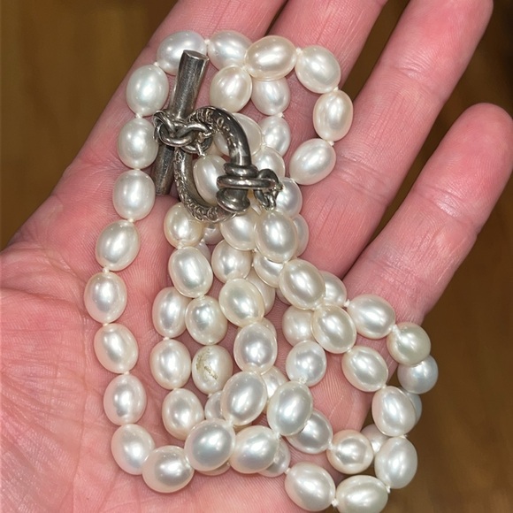 Slane & Slane Double Strand Pearl Choker Necklace - Picture 6 of 7